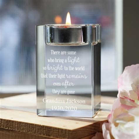 Your Light Remains Personalized Memorial Votive Candle Holder