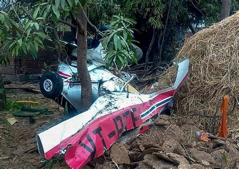 Rewa Plane Crash Photos Viral Trainee Pilot Dead In Plane Crash