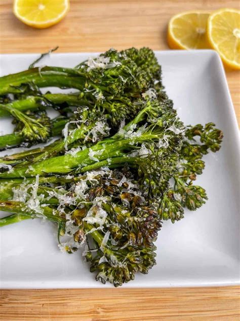 Crispy Roasted Lemon Parmesan Broccolini Healthful Blondie