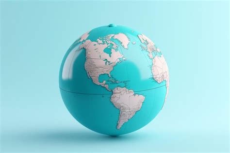 Premium Photo World Map Globe Isolated