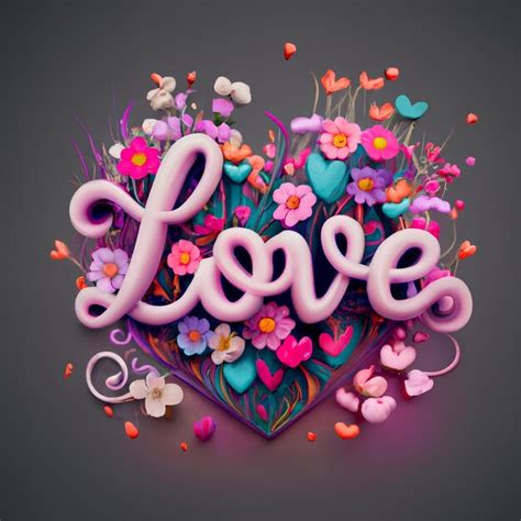 Premium Photo Beautiful Text Effect For LOVE