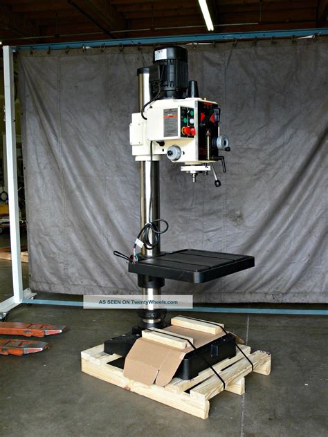 Jet 20 Geared Head Tapping Drill Press W Power Downfeed Model Ghd 20pft