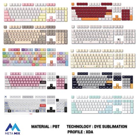 Jual Keycaps Pbt Xda Profile Dye Sublimation Sub Set Mechanical