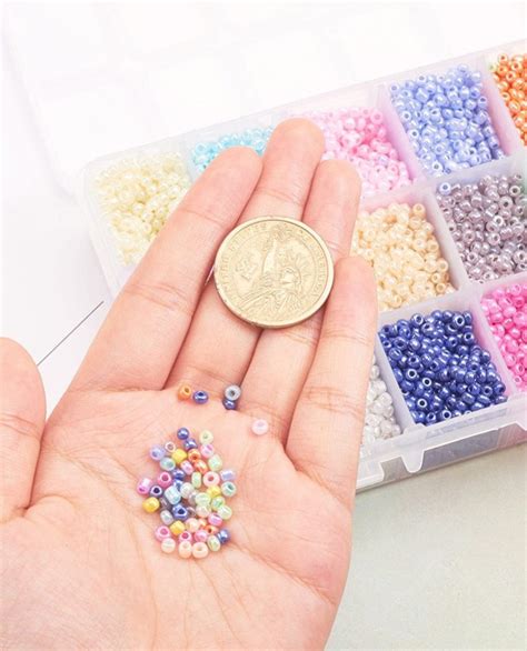 Colors Glass Seed Bead Kit Size Mm Over Etsy