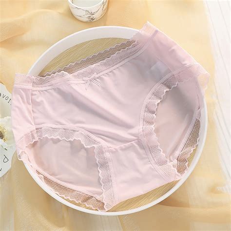 JNGSA Womens Underwear Invisible Seamless Bikini Lace Underwear Half Back Coverage Panties