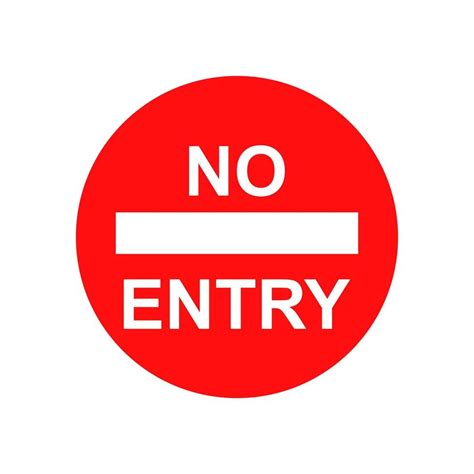 No entry sign vector 14536103 Vector Art at Vecteezy