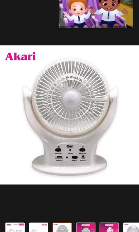 AKARI RECHARGEABLE FAN Furniture Home Living Lighting Fans Fans