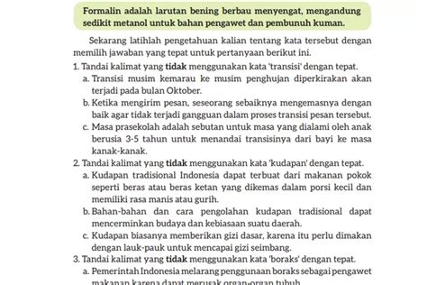 Kunci Jawaban Bahasa Indonesia Kurikulum Merdeka Kelas 7 Smp Mts Halaman 77 Identifikasi Kata