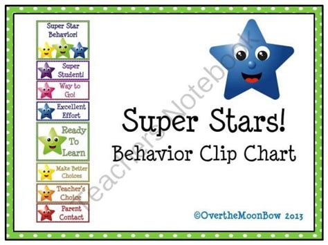 This Colorful And Fun Super Stars Themed Behavior Chart Fits In Well With