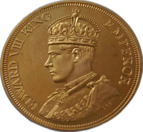 Shillings Edward Viii Golden Alloy King Emperor Southern