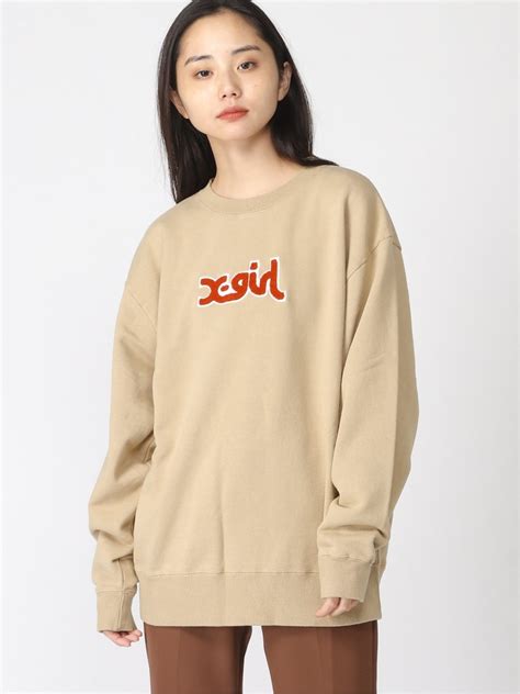 【楽天市場】patched Mills Logo Crew Sweat Top トレーナー X Girl X Girl エックスガール