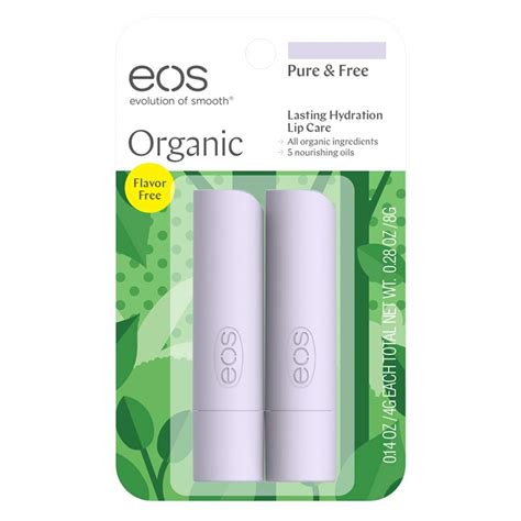 Eos Organic Stick Lip Balm Pure And Free Certified Organic And 100 Natural 0