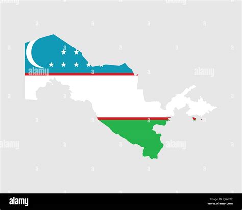 Uzbekistan Flag Map Map Of The Republic Of Uzbekistan With The Uzbek Country Banner Vector