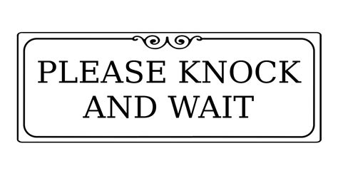 Please Knock Wait Metal Aluminium Door Sign Plaque House Office