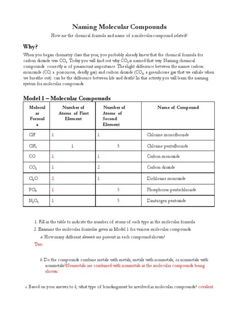 Austin Teixeira 6 20 Naming Molecular Compounds Wkstpdf