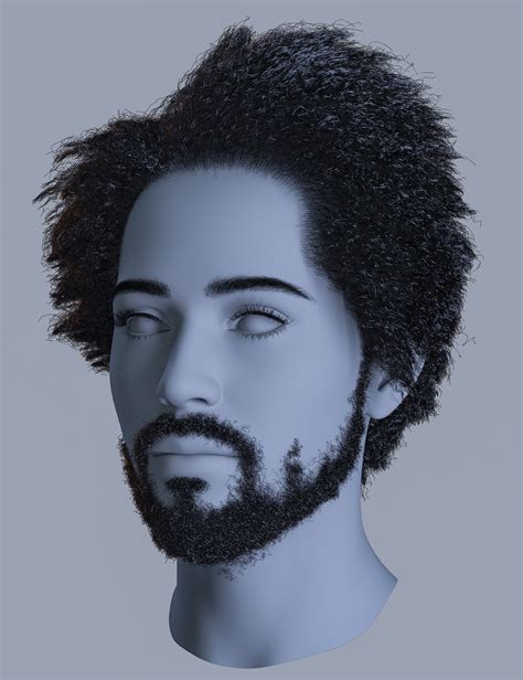 Hs Mandeep Frizz Hair And Beard For Genesis 9 Daz 3d