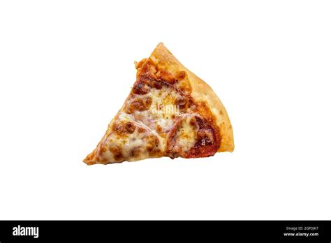 Pizza slice isolated on white background Stock Photo - Alamy