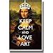 Amazon Keep Calm And Love Art Mona Lisa With Crown New