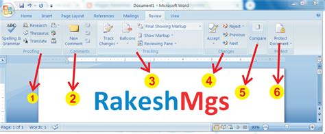 How To Use Review Menu In Ms Microsoft Office Word 2007 Full Hindi