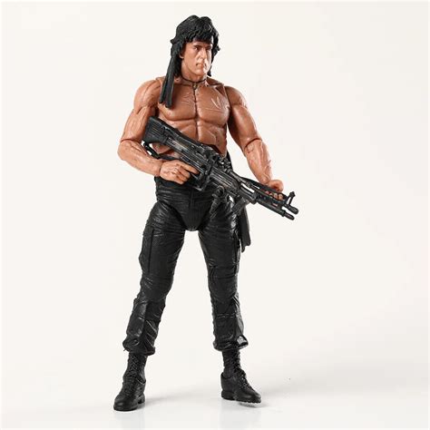 Figurines JOHN RAMBO 3 modèles NECA film Cinéma Sylvester Stallone