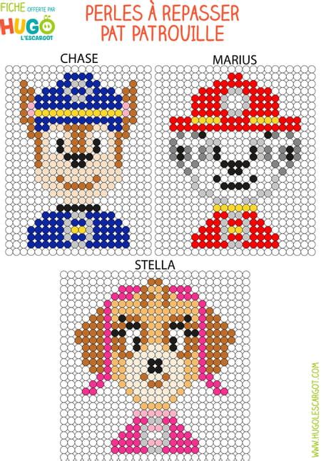 Pixel Art Perles A Repasser Symbole De La Pat Patrouille Eur Sexiz Pix