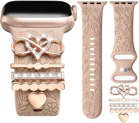 Amazon DaQin Flower Engraved Band Compatible With Apple Watch