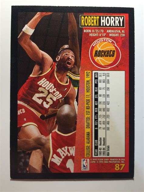 Card Fleer N Robert Horry Ebay