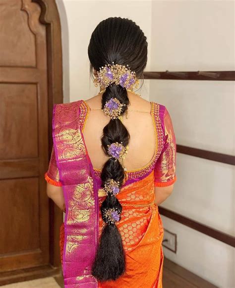 Instagram Traditional Hairstyle South Indian Wedding Hairstyles Hair Style On Saree