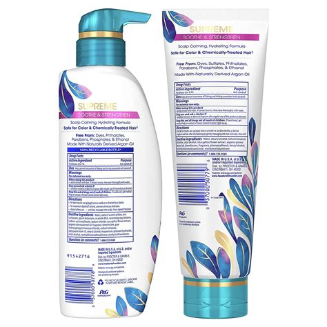 Head And Shoulders Supreme Sulfate Free Shampoo And Conditioner Set For Dry Scalp And Dandruff