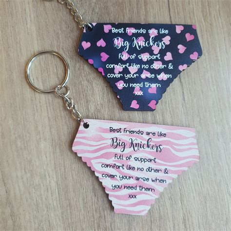 Best Friend Tbest Friends Are Like Big Knickers Keyring Etsy Uk