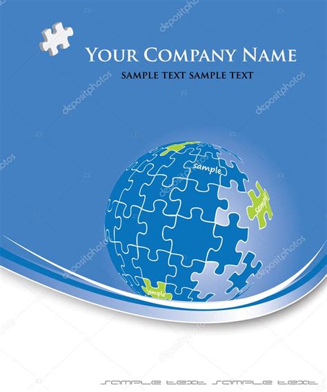 3d puzzle globe design — Stock Vector © BorbelySissy #6286433