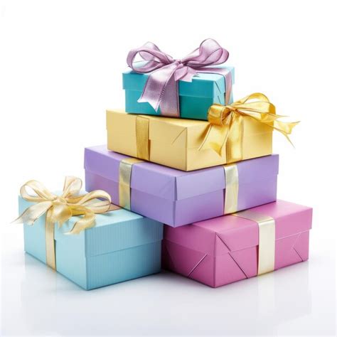 Premium AI Image Assortment Of Colorful Gift Boxes With Bows