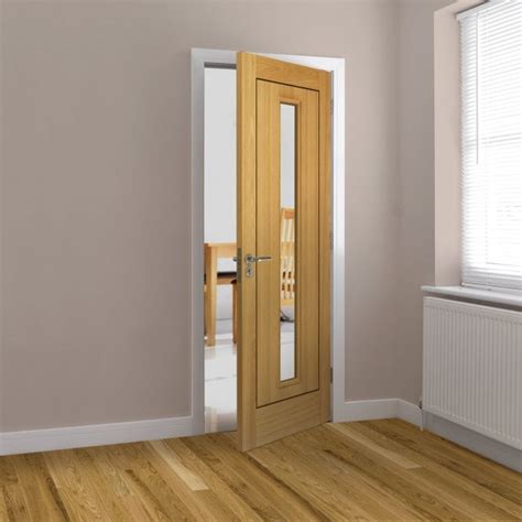 Jb Kind Internal Oak Fully Finished Spencer 1p 1l Clear Glass Door With