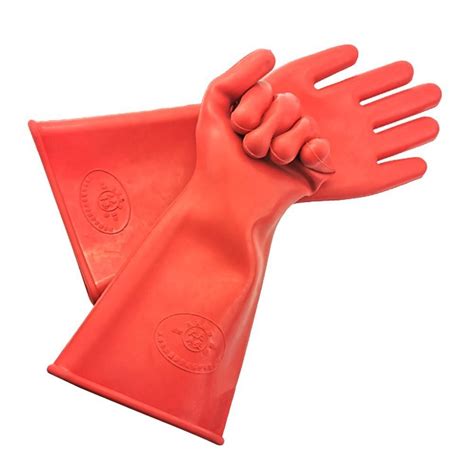 Red Electrician Insulating Gloves Rubber Work Safe Gloves Electrical Ebay