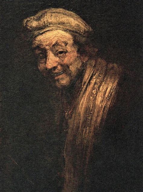 Rembrandt Self Portrait As Zeusix Laughing Oil On Canvas