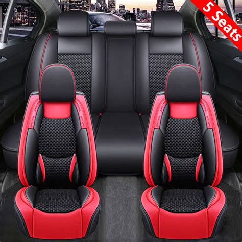 Kia Car Seat Covers Setfull Coverage Leather Ice Silk Seat Protector With Fixed Lumbar Support