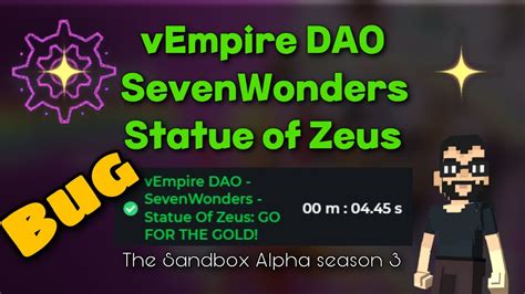 VEmpire DAO SevenWonders Statue Of Zeus BUG The Sandbox Alpha