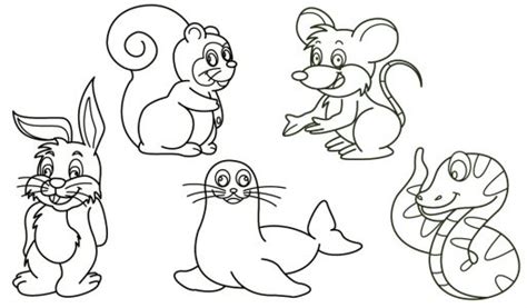 Desenho De Animais Para Copiar - Desenho de Animais ilustração Vetor EPS [download] - Designi