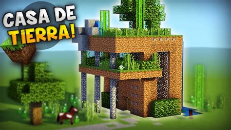 Minecraft Construyendo Con Tierra Casa Moderna Casa De Tierra