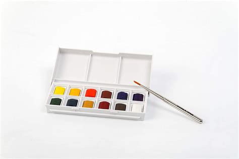 Estojo Aquarela Winsor Newton Cotman Water Colours Pastilha Cores