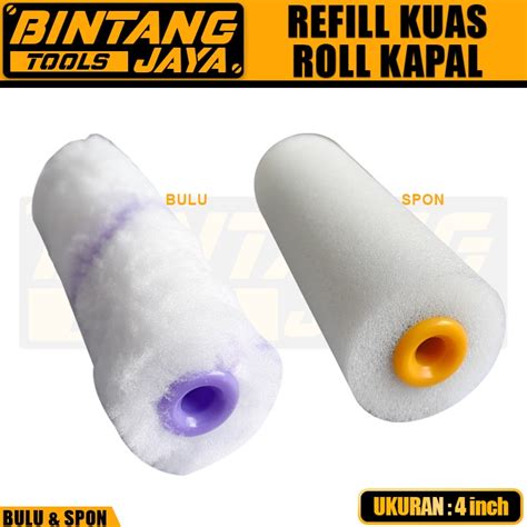 Jual Refill Kuas Roll Kapal Isi Ulang Kuas Roll Cat Tembok Bulu Spon