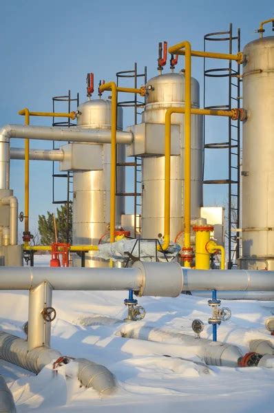 Oil And Gas Plants In Winter Stock Photo Zorandim 8972018