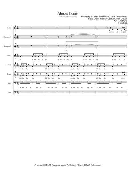 Almost Home by MercyMe - Divisi - Digital Sheet Music | Sheet Music Plus