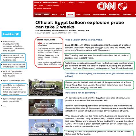 A Cnn News Article With Story Highlights Highlights Are Marked By Red