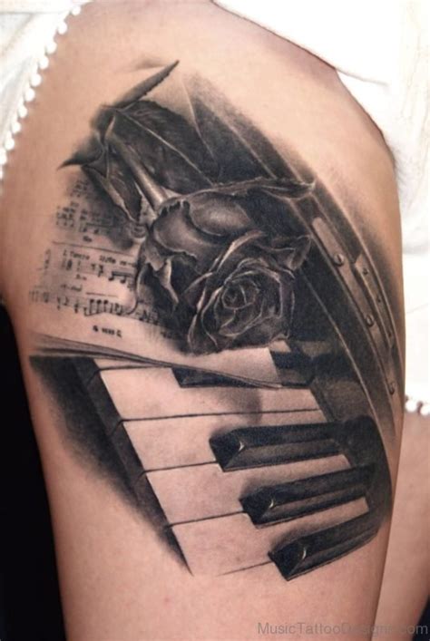 80 Stylish Piano keys Tattoos