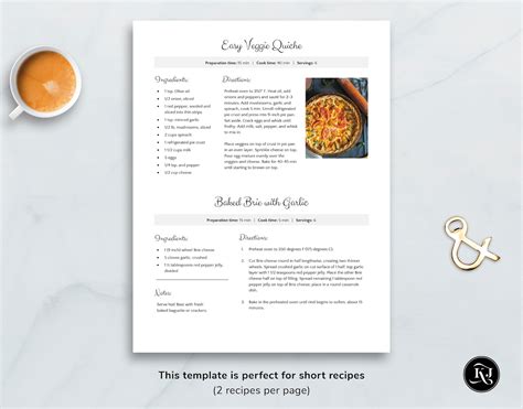 Google Doc Recipe Template