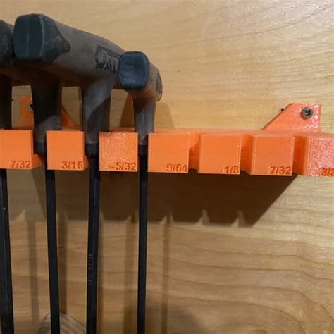 Download Stl File Sae T Handle Allen Wrench Tool Holder • 3d Printable