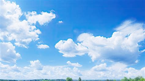 Premium Ai Image Blue Sky Backdrop With Clouds