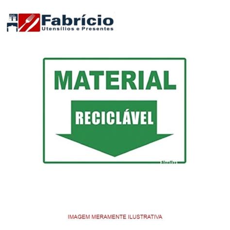 PLACA LIXO RECICLAVEL POLIESTILENO Fabricio Utensilios Jundiai