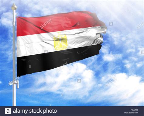 Egypt Egyptian Flag Isolated High Resolution Stock Photography And